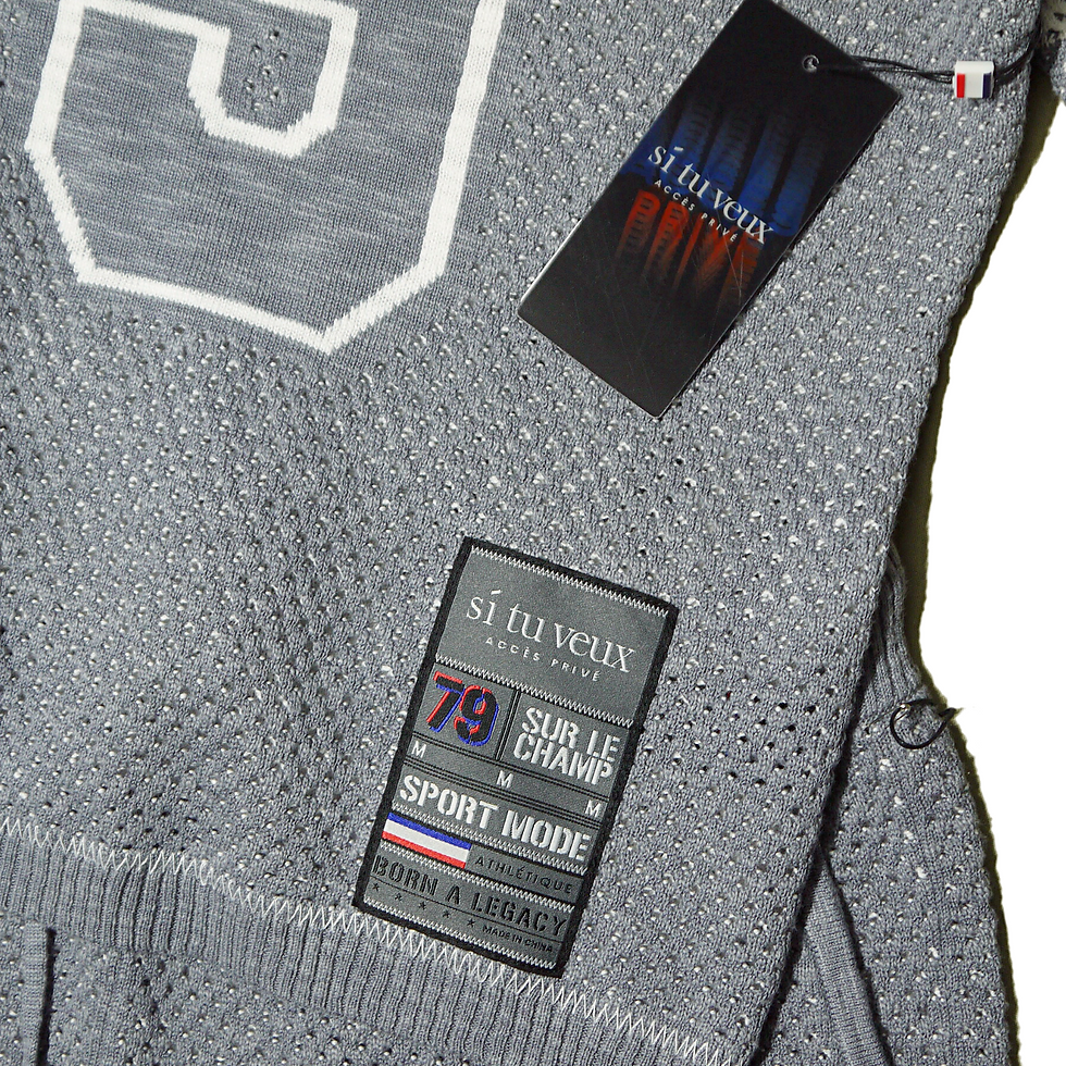 サムネイル： "Si Tu Veux" Football Jersey Sets (Grey)