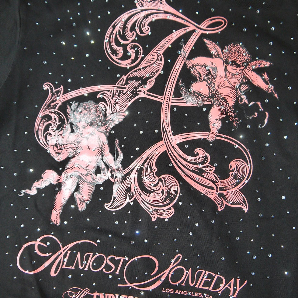 サムネイル： "Almost Someday" Lavish Zip Hoodie Flare Sweat Sets (Black)