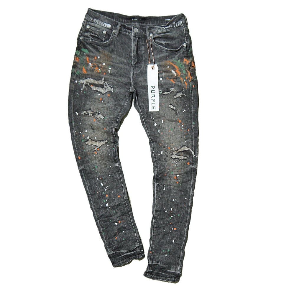 "PURPLE BRAND" Grey Paint Distress