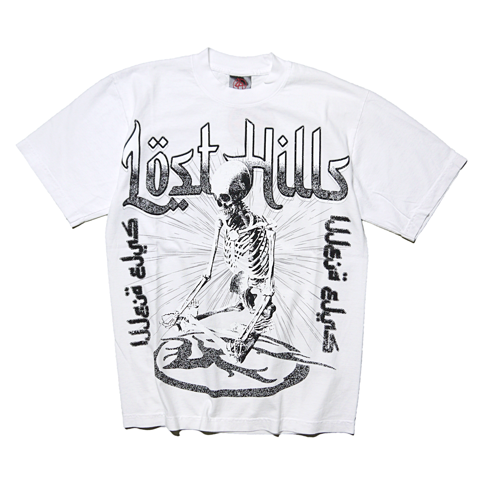 "LOST HILLS" Skull S/S Tee (White)