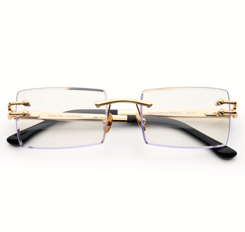 JAMES ORO AUTHENTIC Ⅱ クリアシルバー リムレス サングラス JAMES