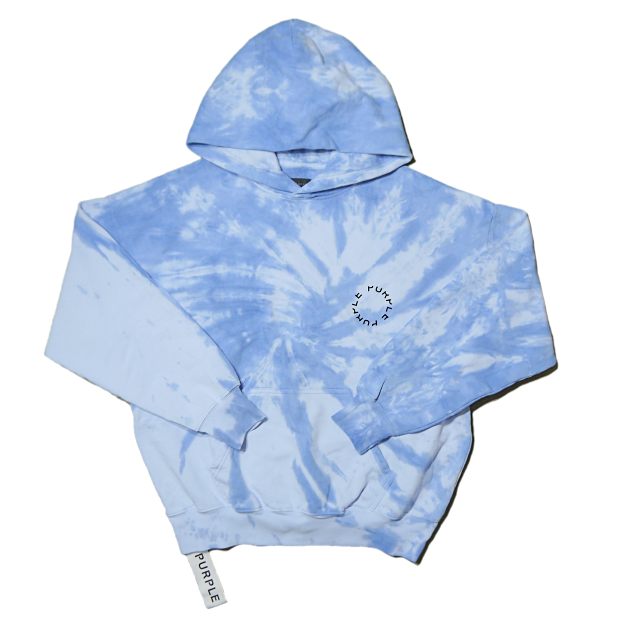 "PURPLE BRAND" French Terry Tie Dye Hoodie (Blue)