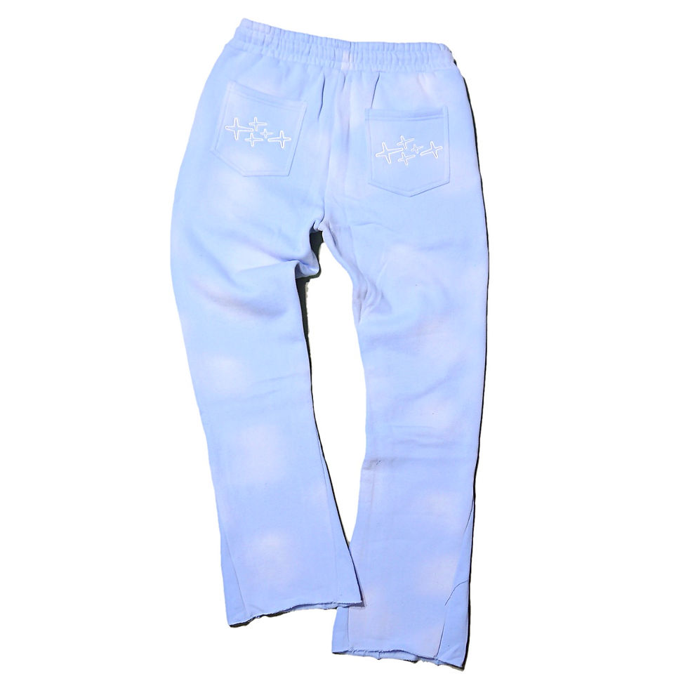 サムネイル： "RETROVERT" Washed Flare Pants (Sky blue)