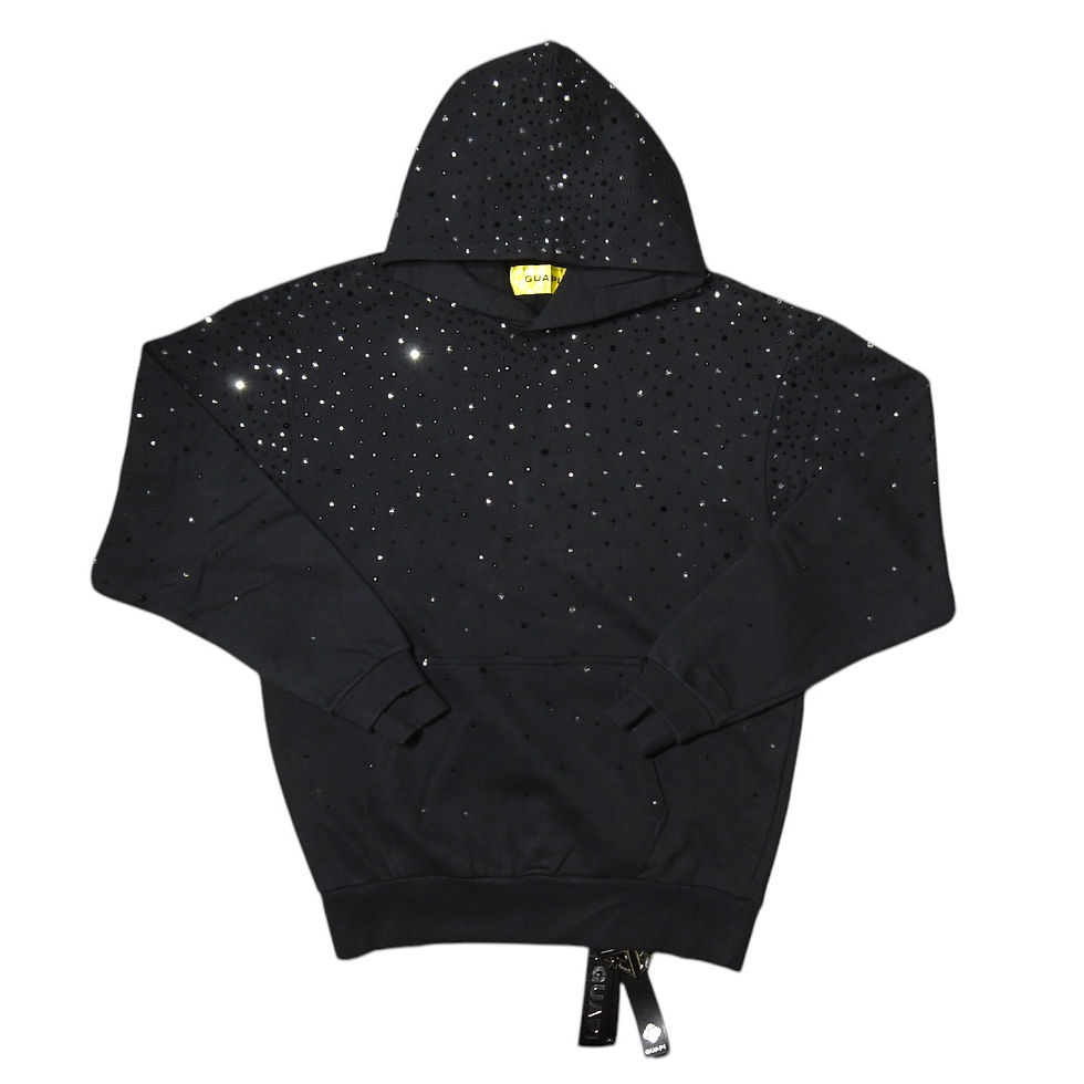 "Guapi" Obsidian Black Embellished Hoodie