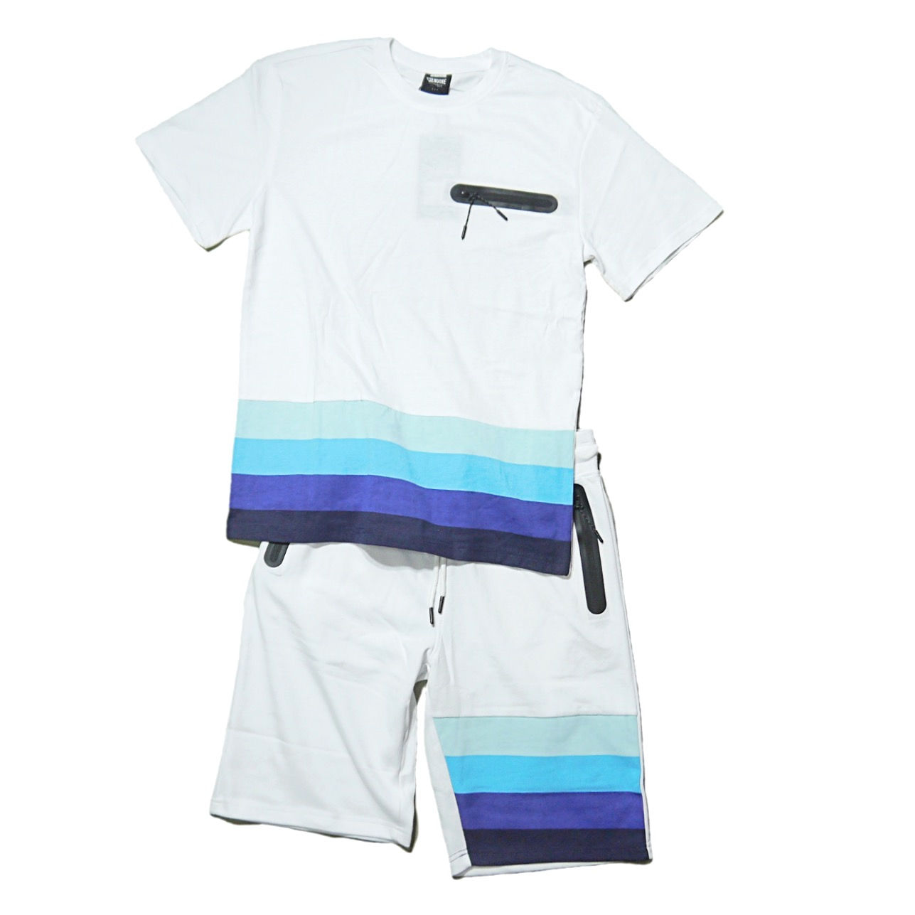 "GENUINE" Sunset Stripe Sets (White)