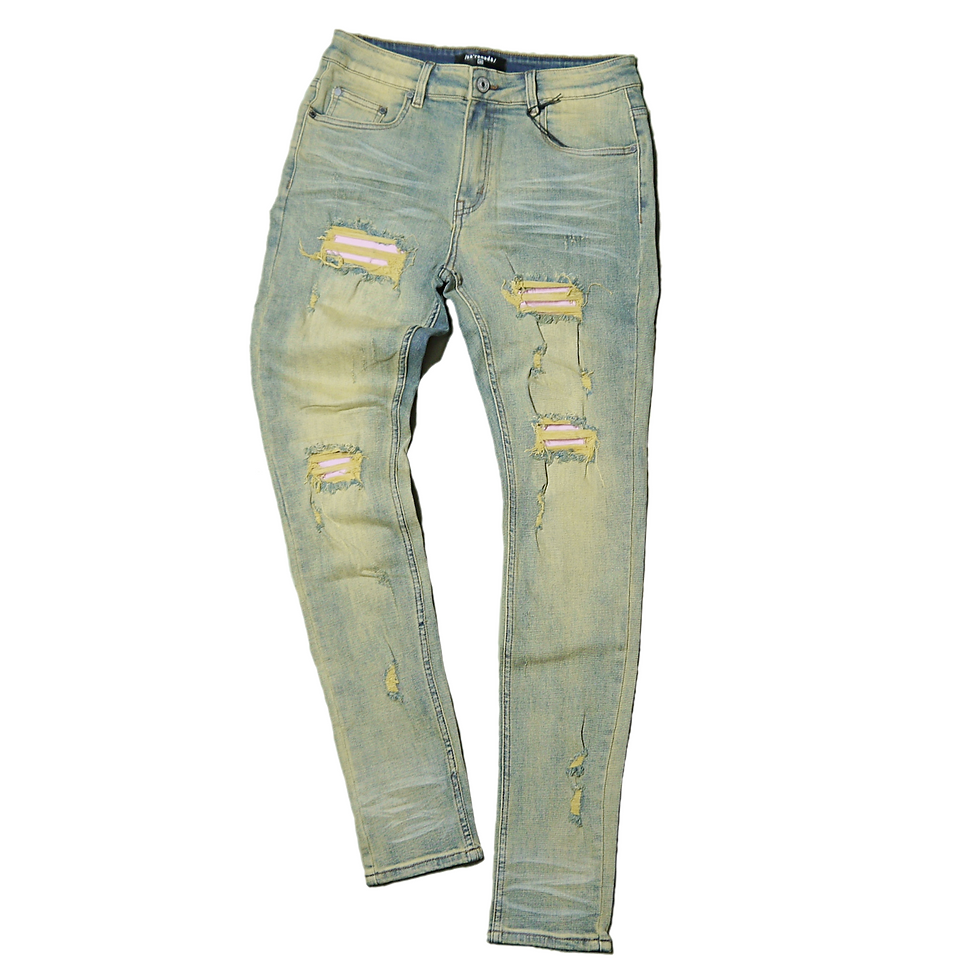 "SERENEDE®︎" Orion's Path Jeans (Pink Repair)