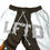 サムネイル： "LIFTED ANCHORS" Star Sweat Pants (White×Brown)
