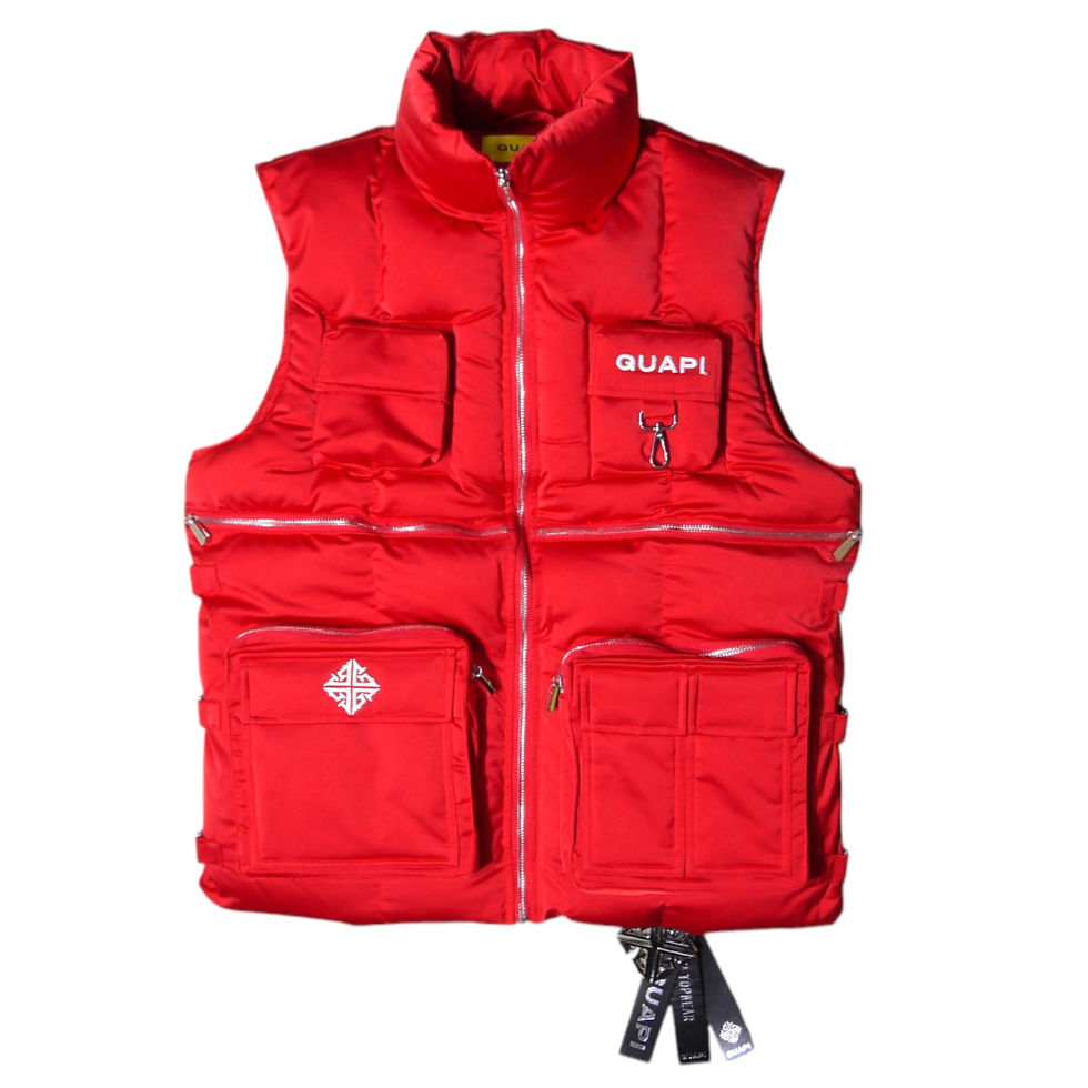 "Guapi" Blood Red Puffer Vest