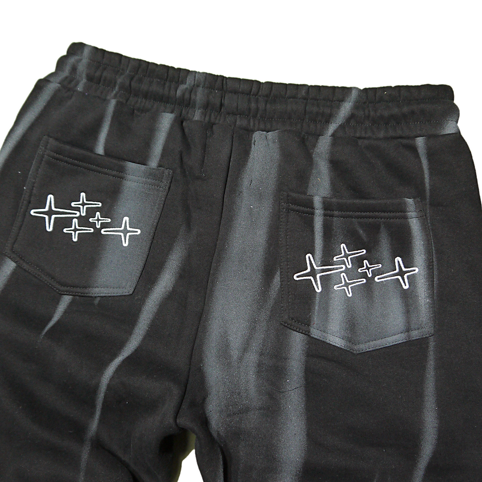 サムネイル： "RETROVERT" Rhine Stone Hoodie Sets (Black)