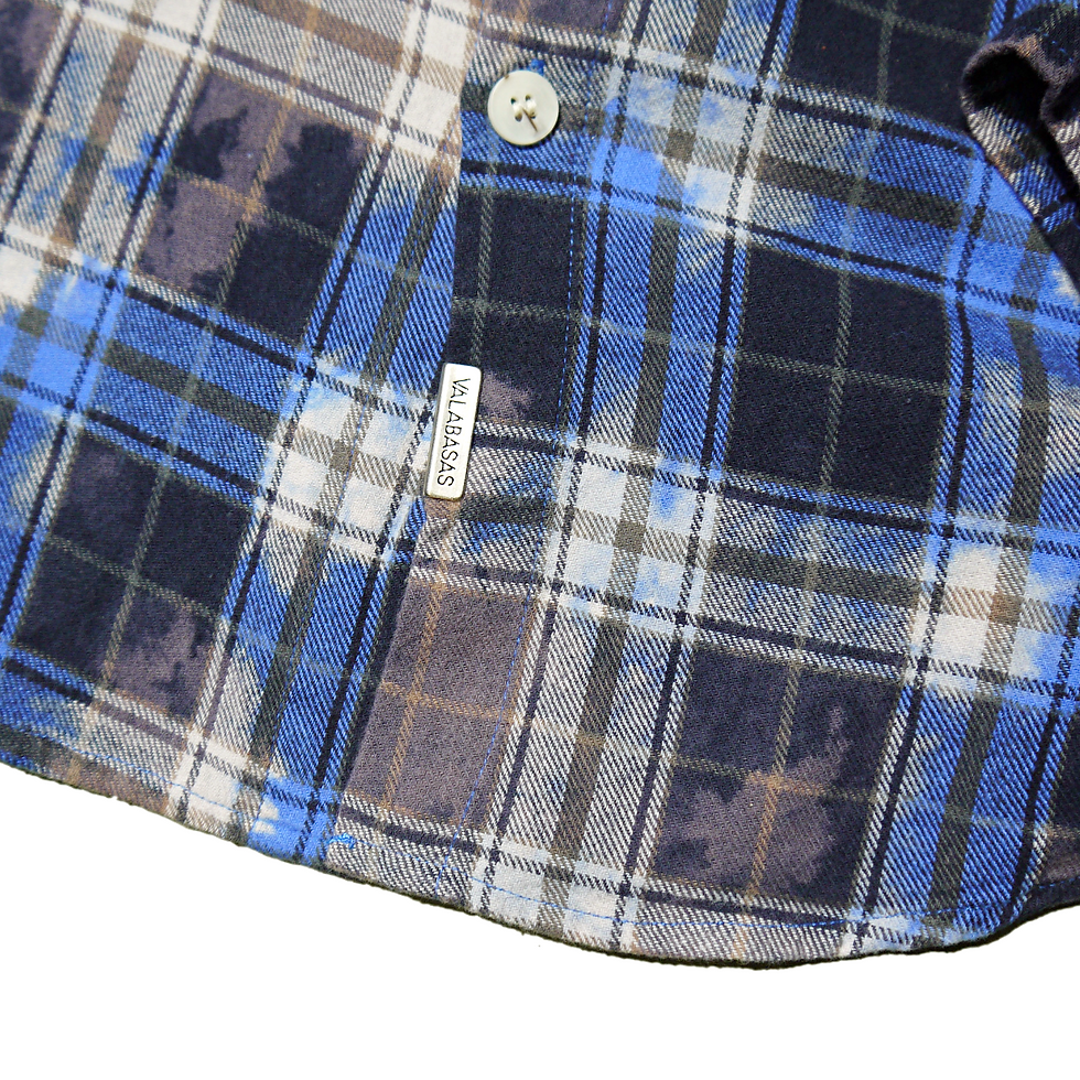 サムネイル： "Valabasas" Woven Rip&Repair Shirts (Blue)