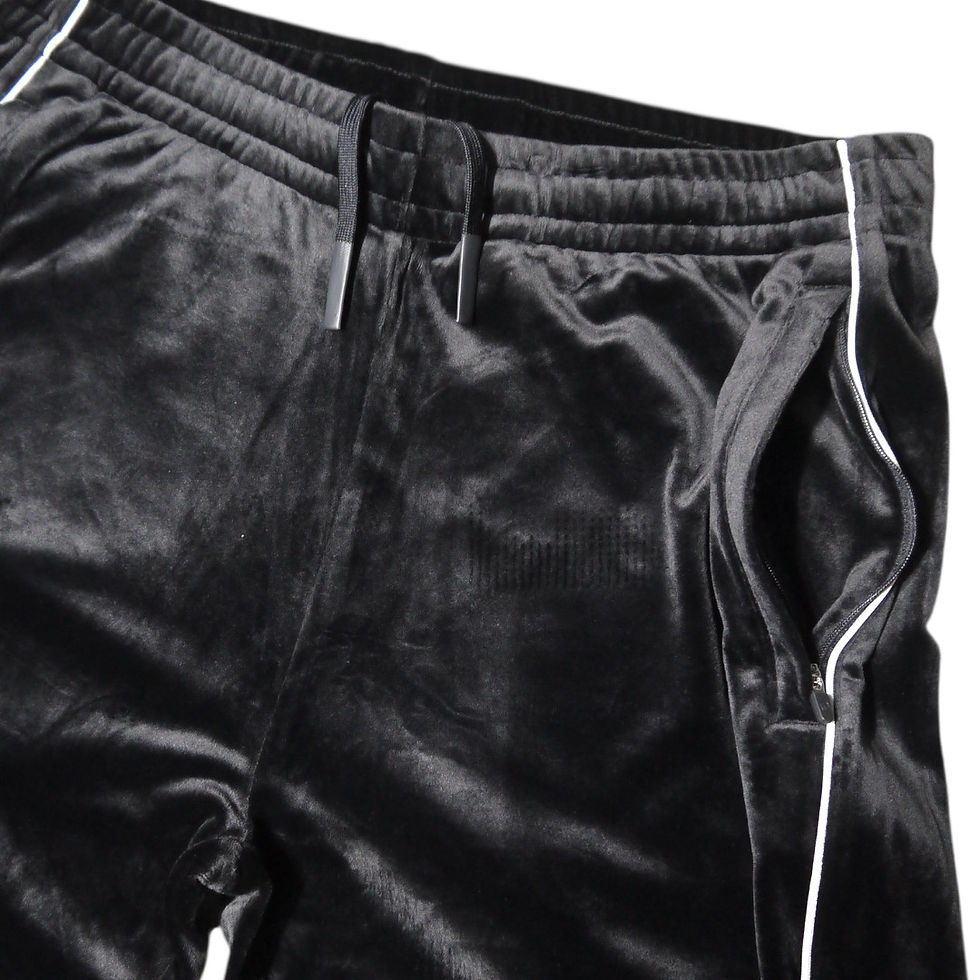 サムネイル： “Sergio Tacchini" Lioni Velour Jersey Sets (Black)