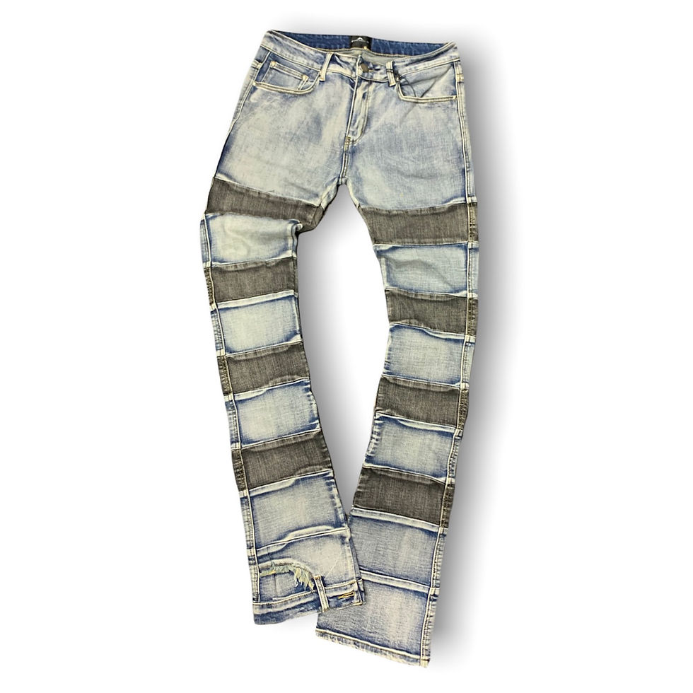 "COOPER 9" Stack Block Jeans (Multi Wash)