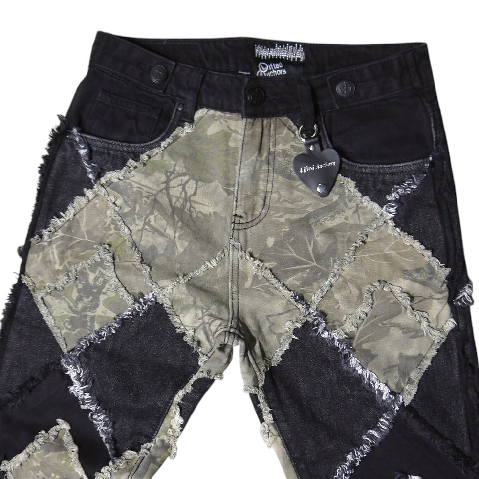 サムネイル： "LIFTED ANCHORS" ArgyleCamo Denim Sets (Black Camo)
