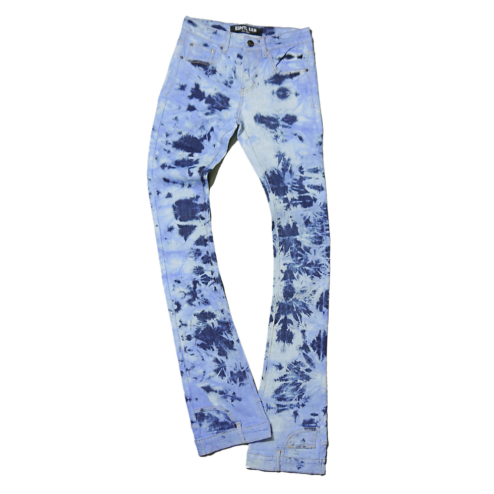 "ESNTL LAB" Airglo Staked Jeans (Blue)