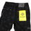サムネイル： "Guapi" Black Monogram Velour Stacked Jeans