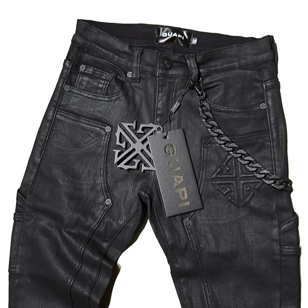 サムネイル： "Guapi" All Black Carpenter Skinny Jeans