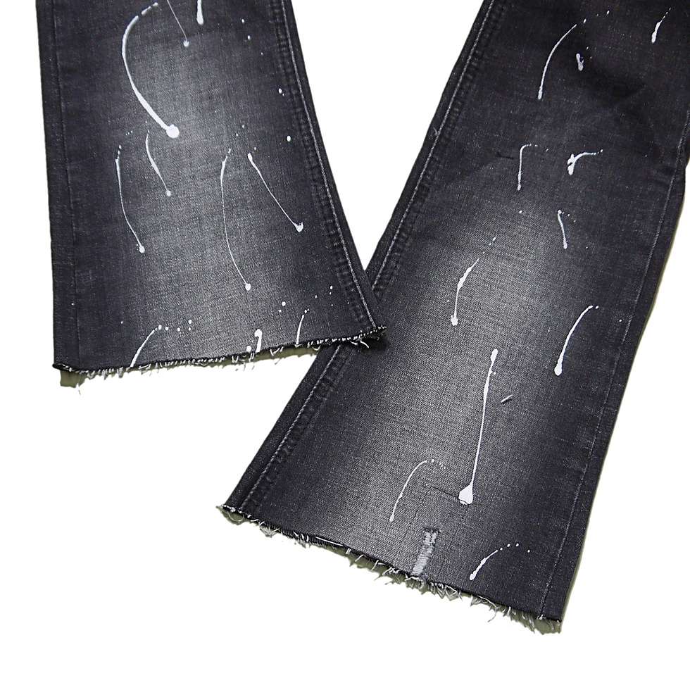 サムネイル： "SI TU VEUX" ×"Billy Jean" Veux Stacked Jean (Black Wash)