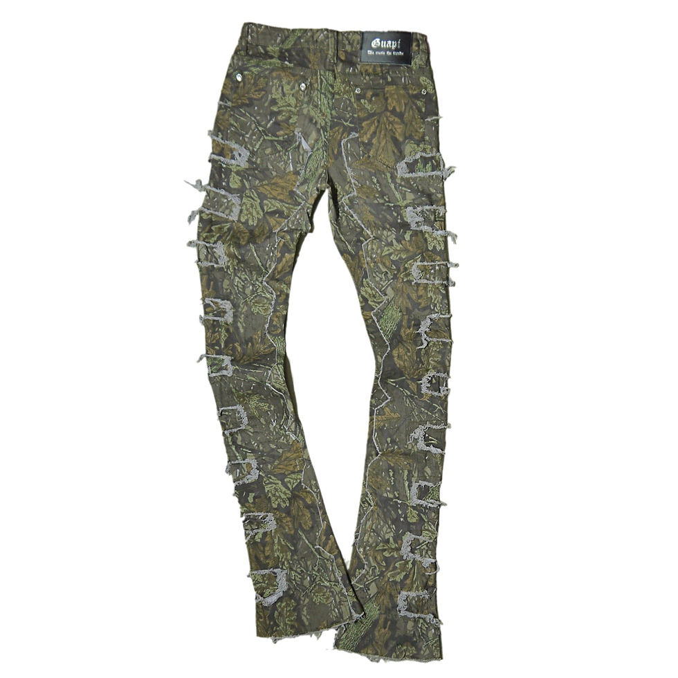 サムネイル： "Guapi" Camo Black Diamond Stacked Denim V2