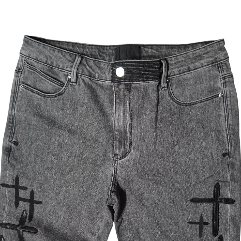 サムネイル： "RtA" Bryant Clouded Mist Cross Patches Skinny