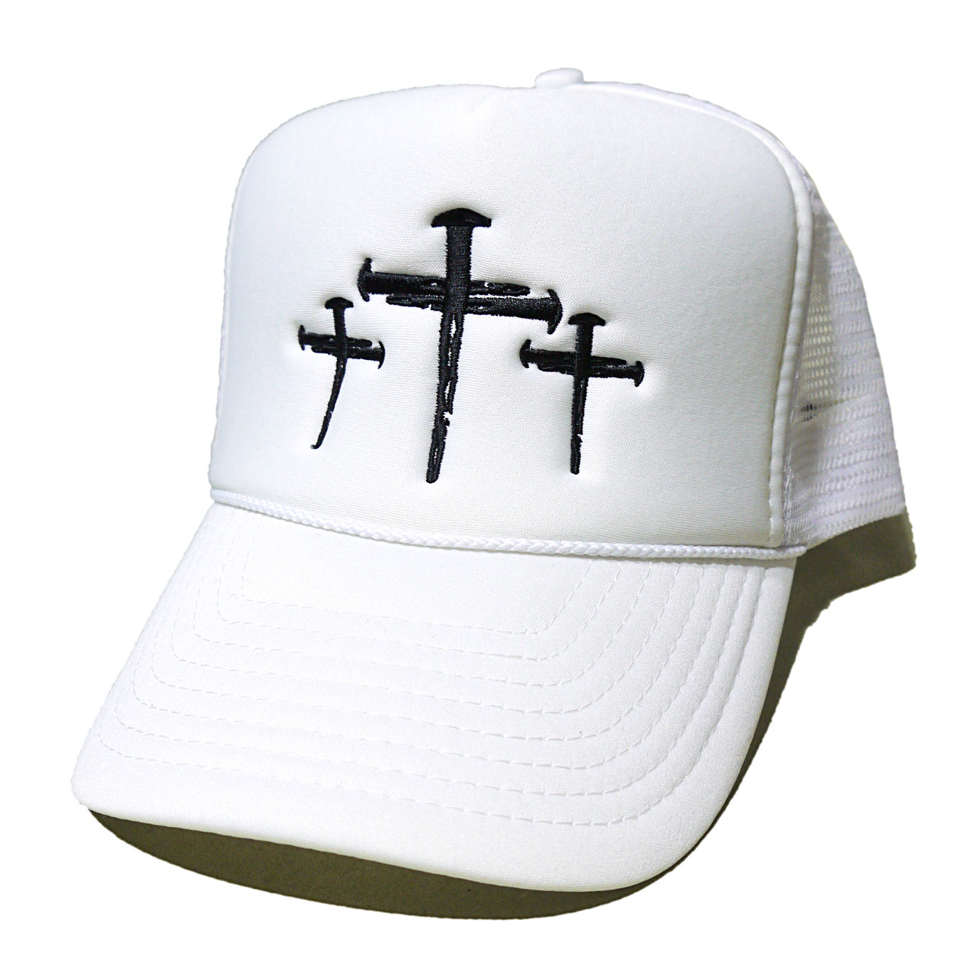 "DROPOUT NY" Spike Crosses (White)