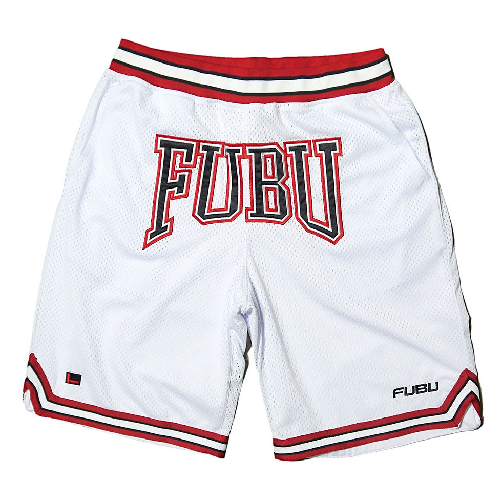 "FUBU" Basketball Shorts (White)
