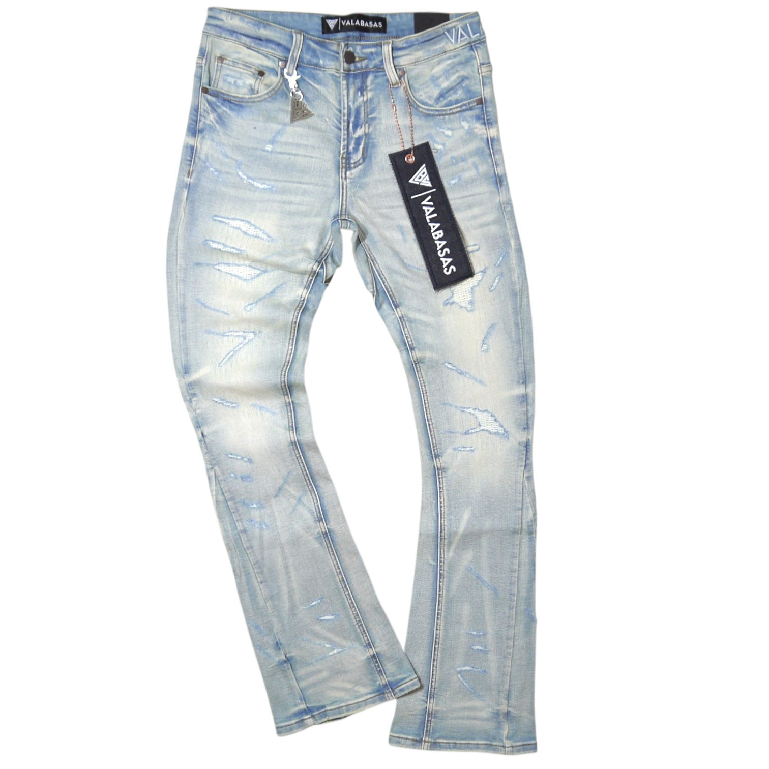 "VALABASAS" Fugitive Flare Jeans (Light Vintage)