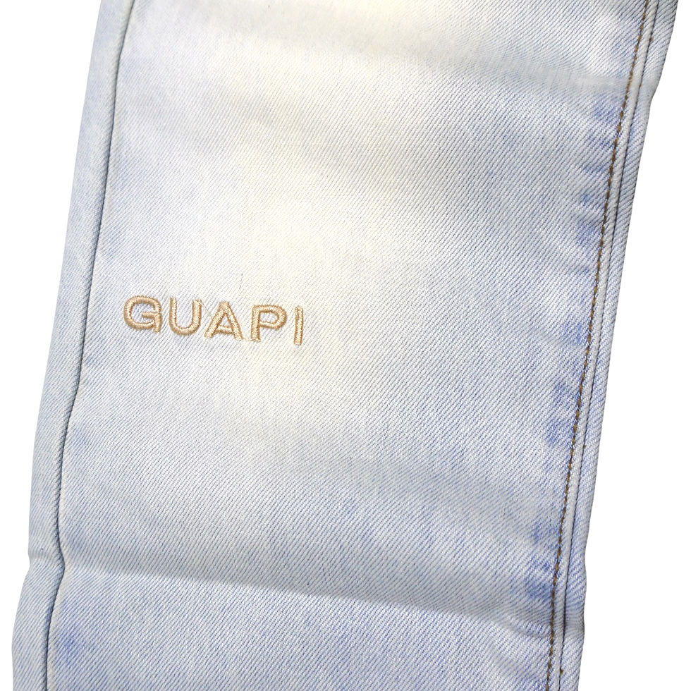サムネイル： "Guapi" Aqua Blue Basics Regular Jeans