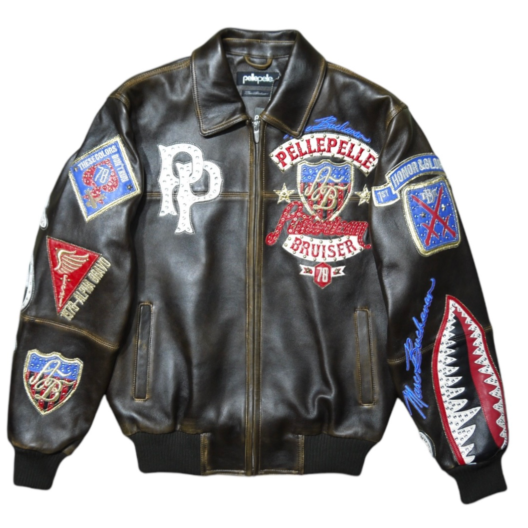 "Pelle Pelle" American Bruiser Leather Jacket (Vintage Brown)