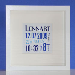 Muster Bild Geburt gerahmt