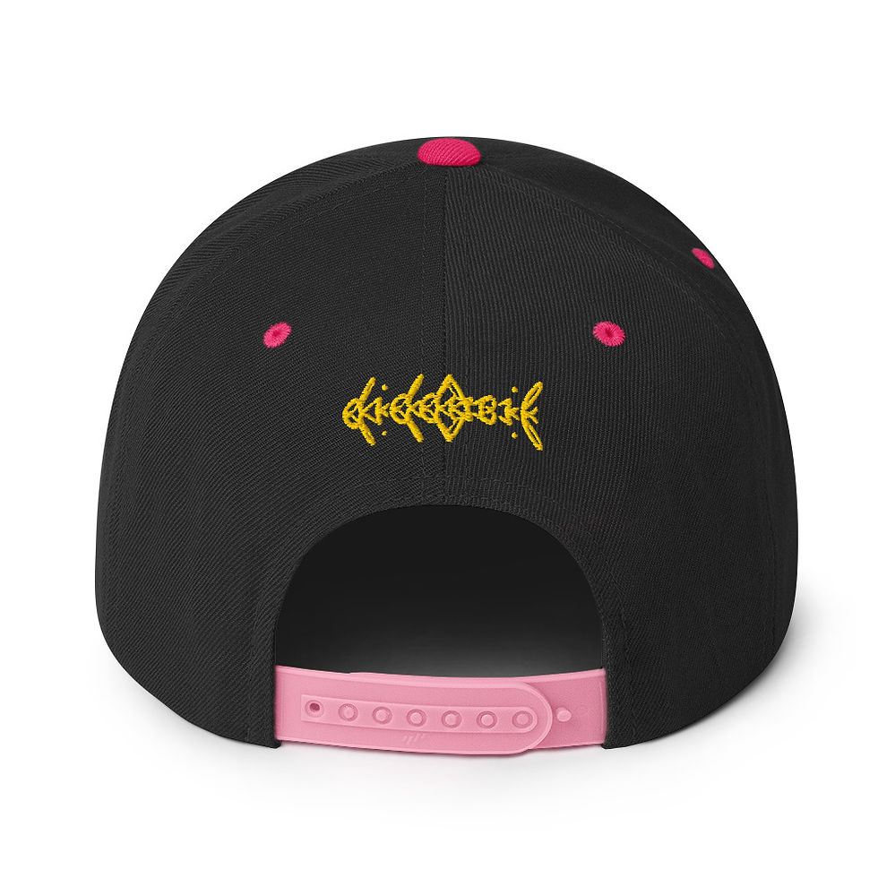 Thumbnail: Black Diddyoil hat with gold embroidery