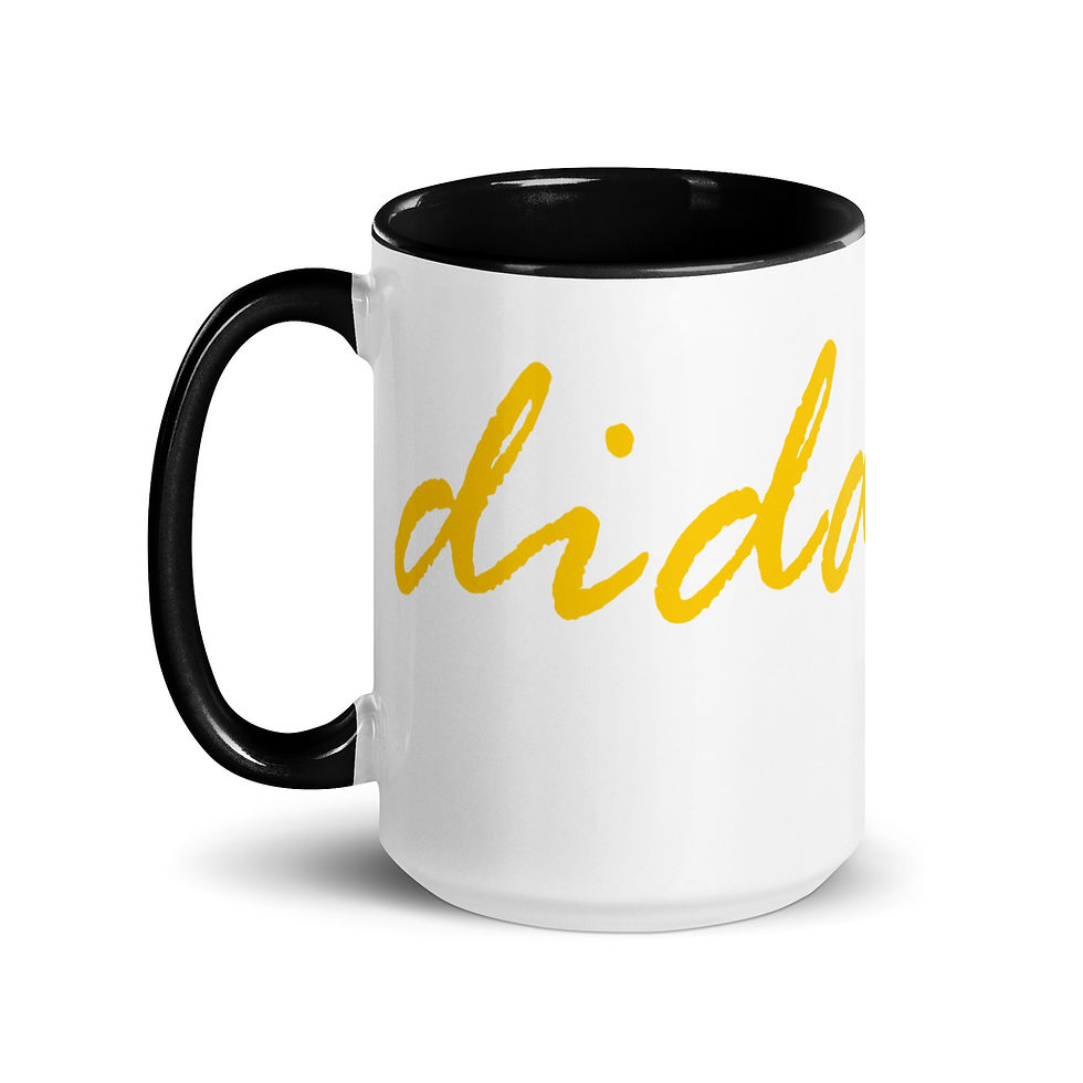 Thumbnail: Black mug with Diddyoil in gold lettering