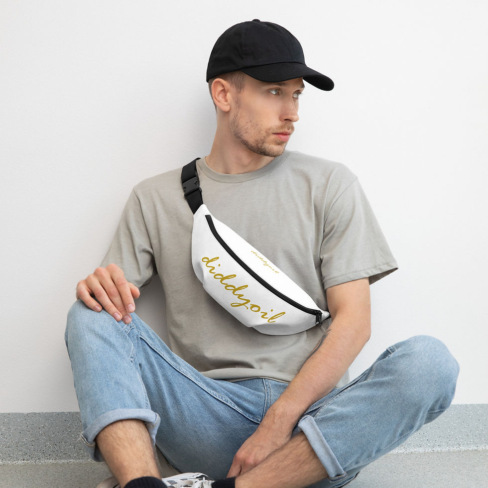 Thumbnail: Man wearing white Diddyoil Fanny Pack