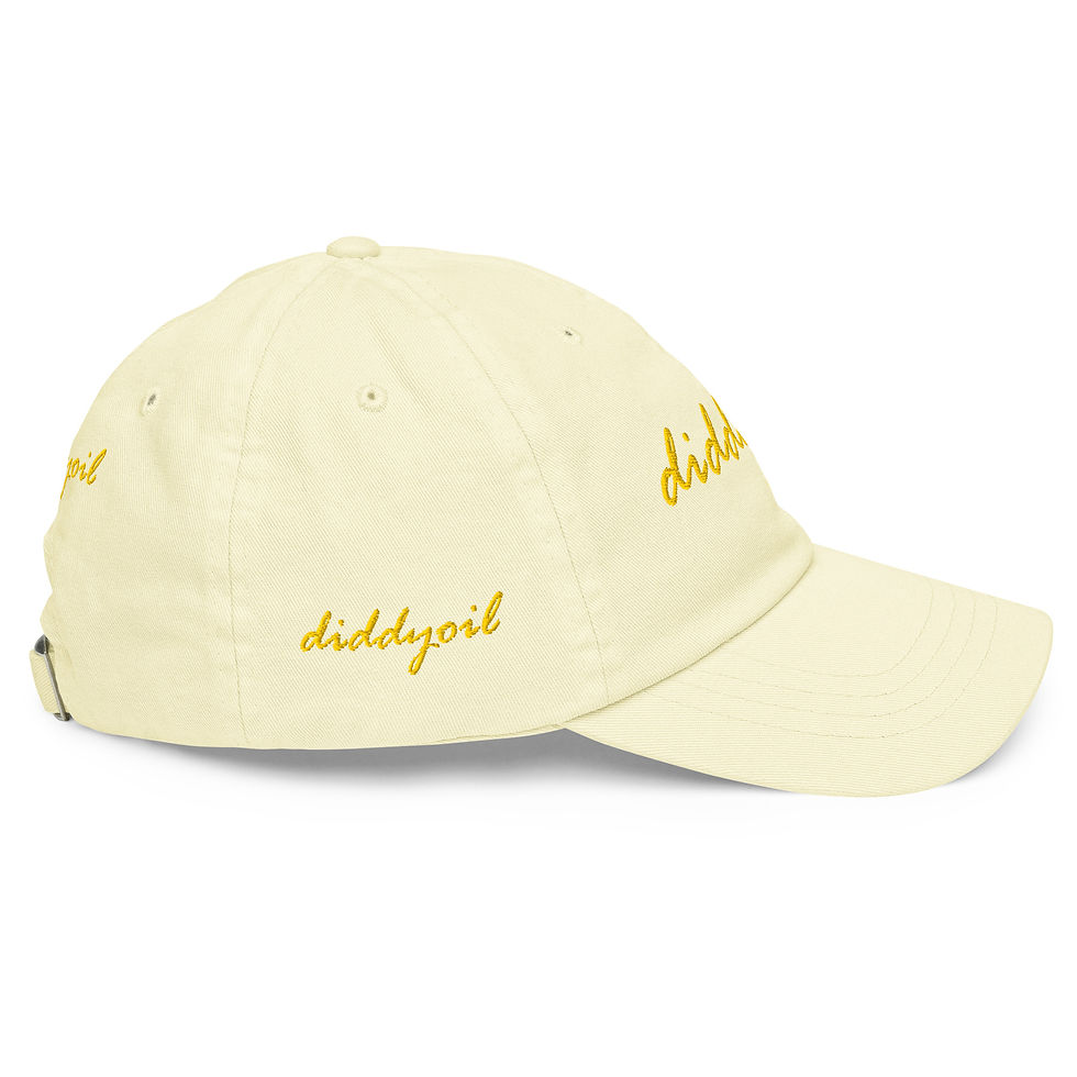 Thumbnail: Cream dad hat with diddyoil embroidery