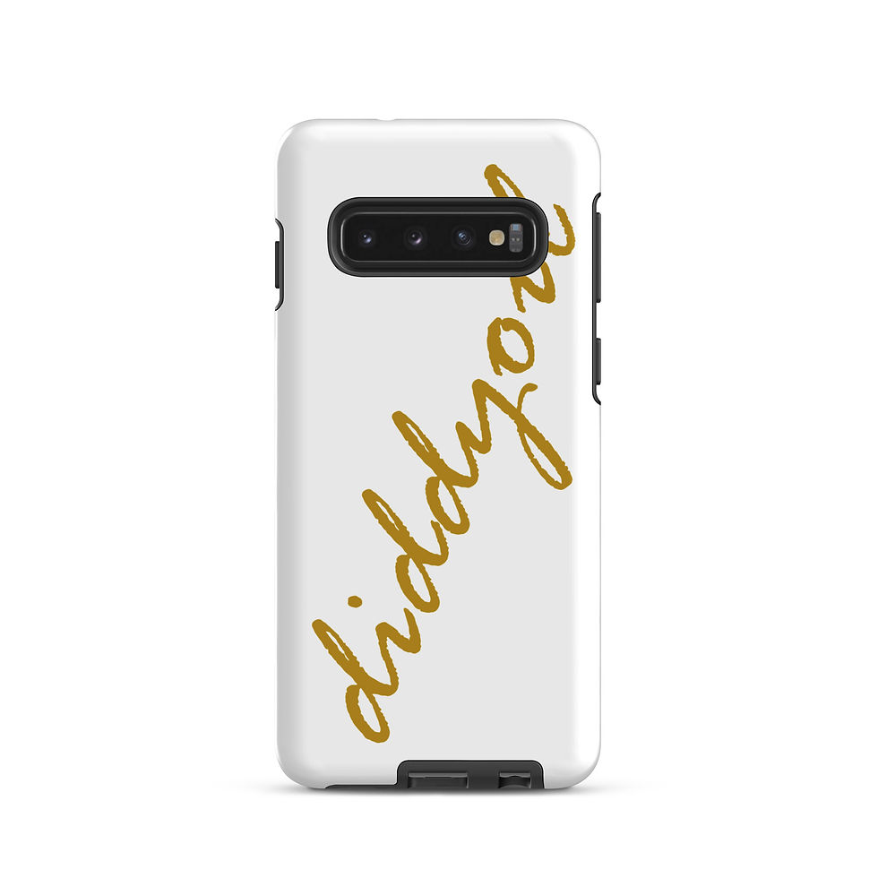 Thumbnail: White phone case with gold 'diddyoil'