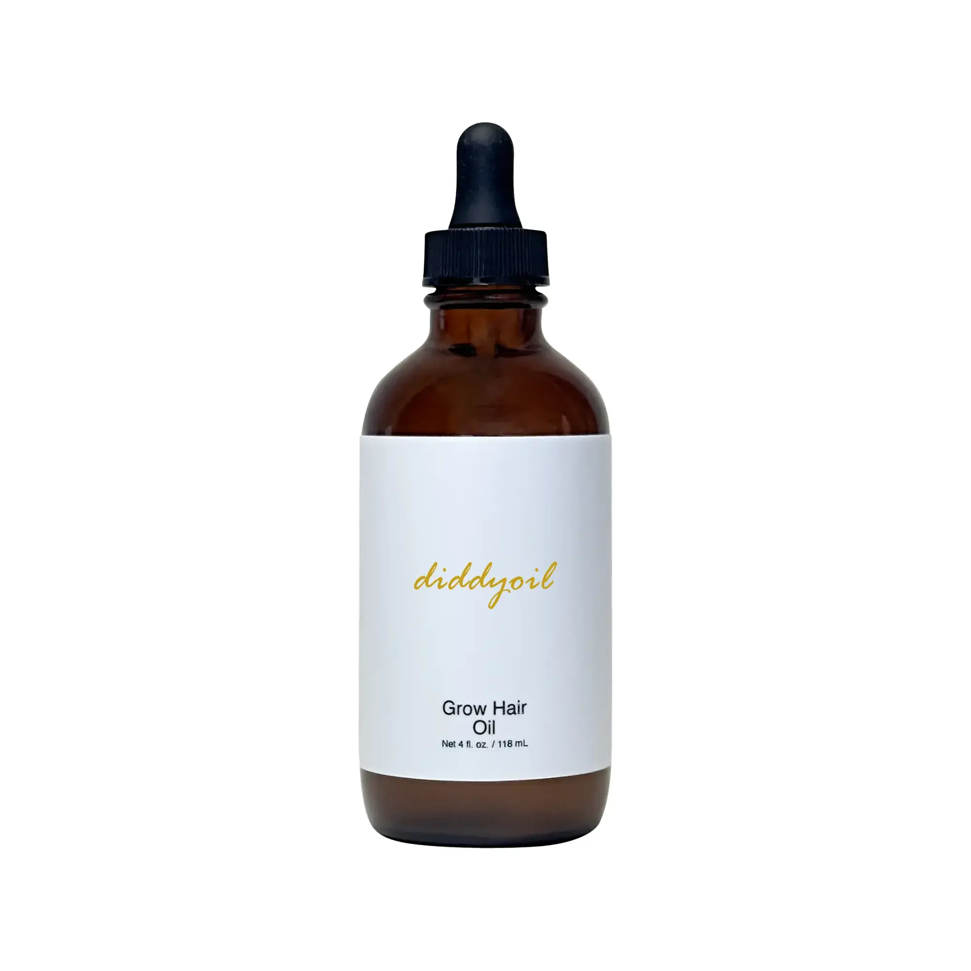 Diddyoil Grow Hair Oil: amber bottle with dropper