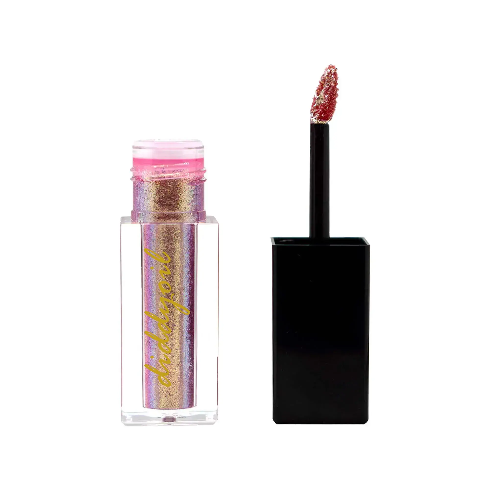 Glittery mauve lip gloss with applicator diddyoil
