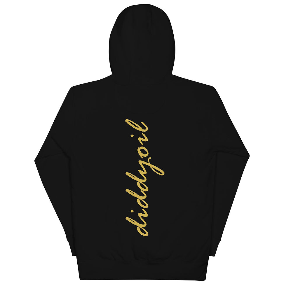 Thumbnail: Black hoodie with gold Diddyoil text