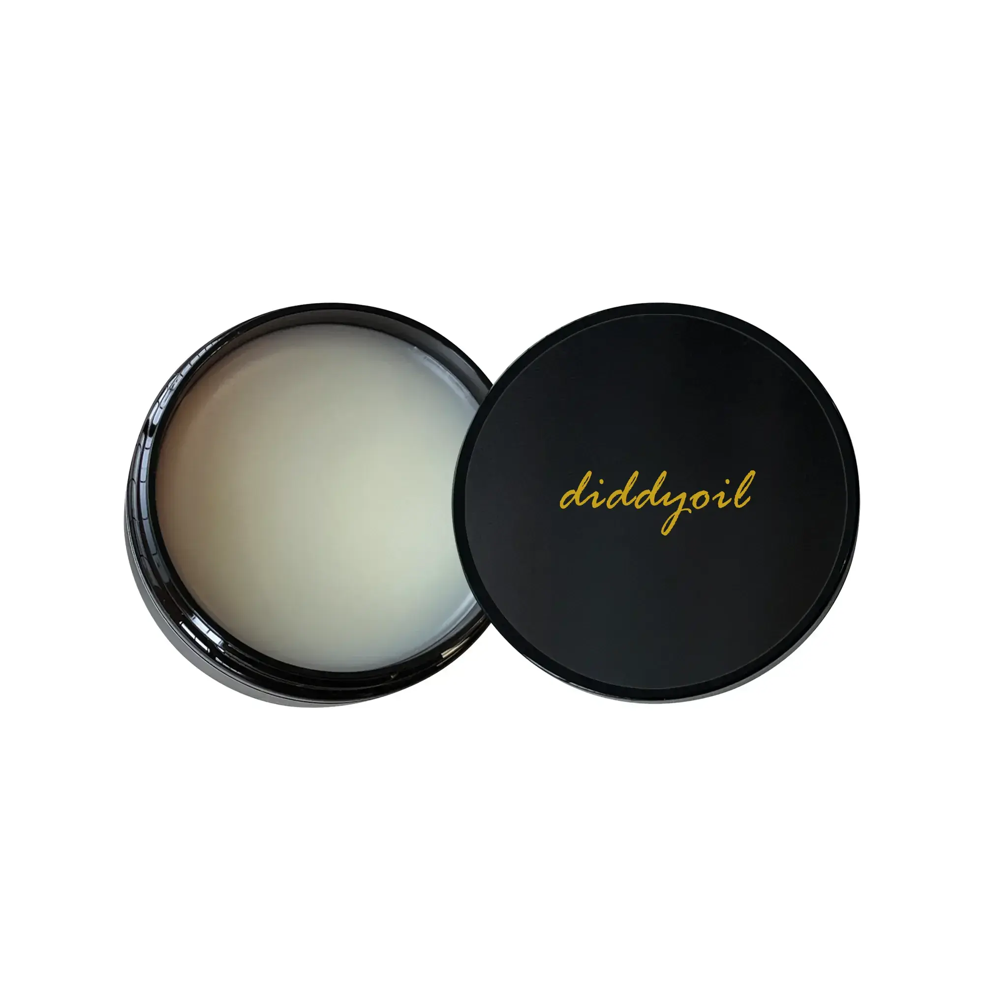 Diddyoil hair balm in black jar