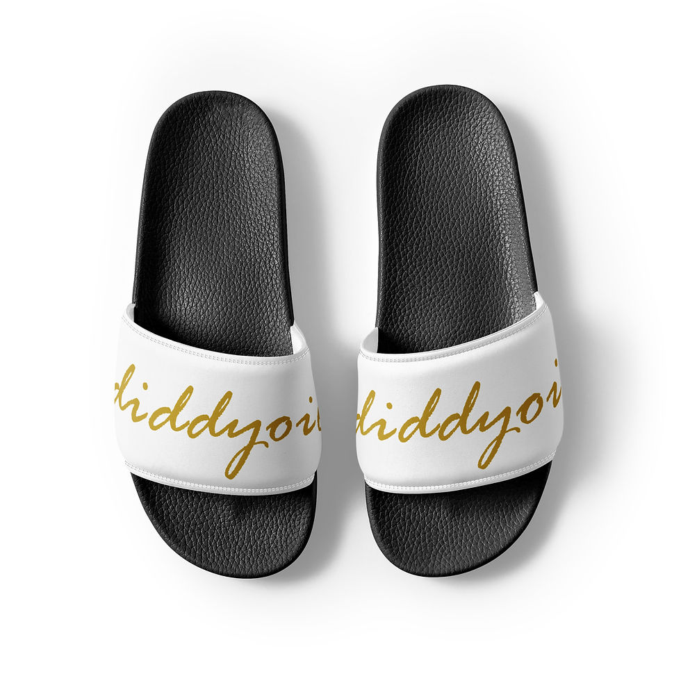 Thumbnail: Diddyoil slides with gold lettering
