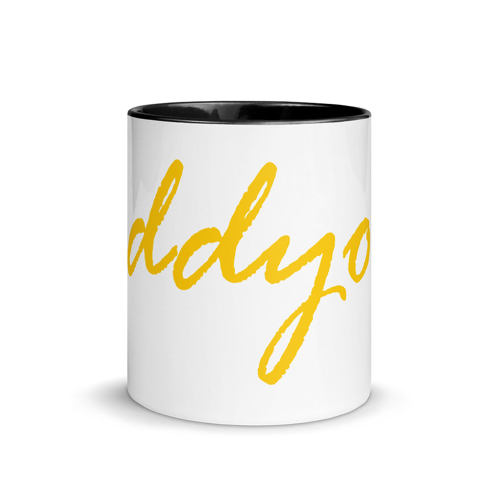 Thumbnail: Yellow Diddyoil mug with black inner lining