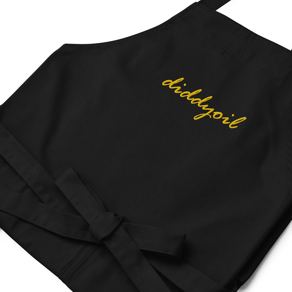 Thumbnail: Black apron embroidered with Diddyoil