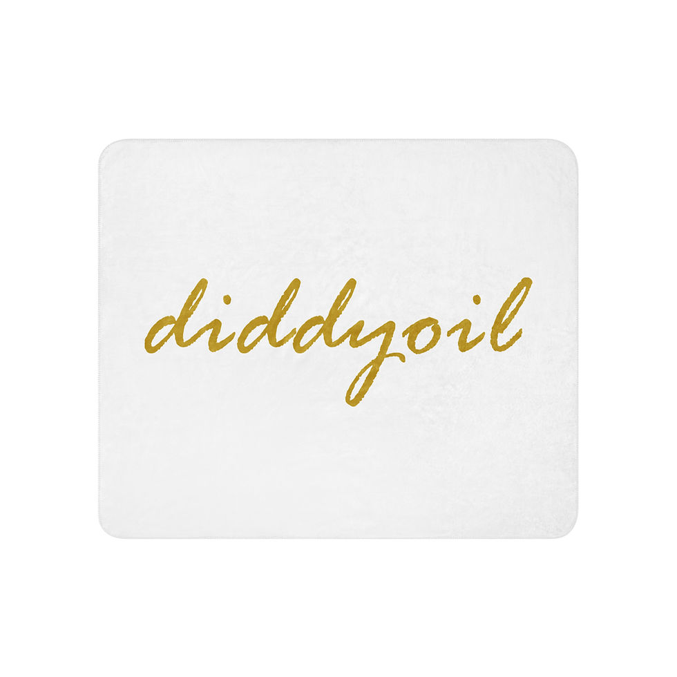 Thumbnail: White mousepad with gold Diddyoil text