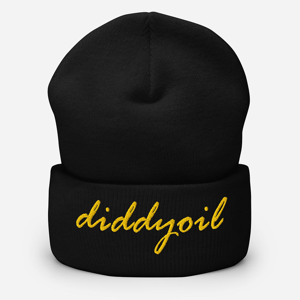 Black Diddyoil Cuffed Beanie