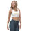 Thumbnail: White sports bra with gold diddyoil logo