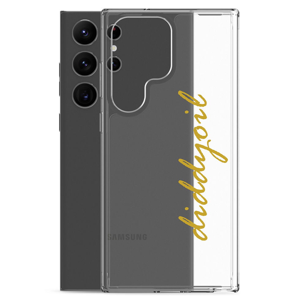 Thumbnail: Clear phone case with gold "Diddyoil" text