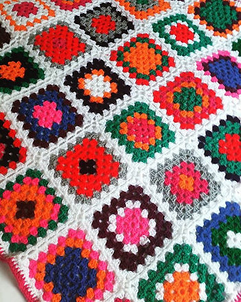 Granny squares are a good way to start out.