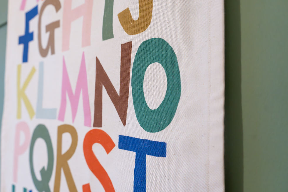 Thumbnail: Bright Alphabet Printed Fabric Banner