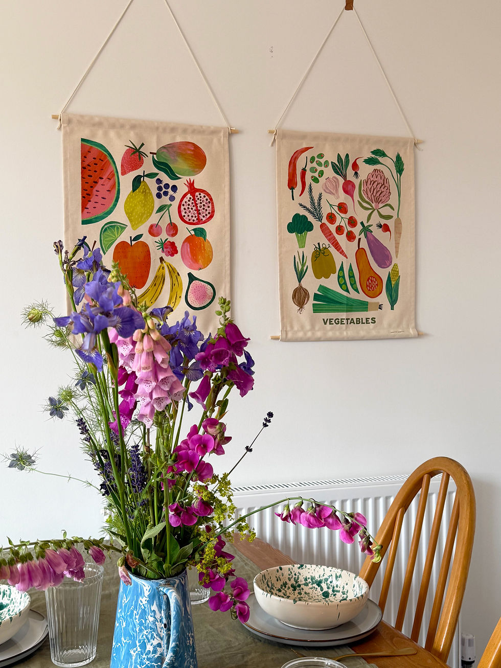 Thumbnail: Fruit Printed Fabric Banner