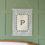 Thumbnail: Personalised Blue & Green Gingham Initial Printed Fabric Banner