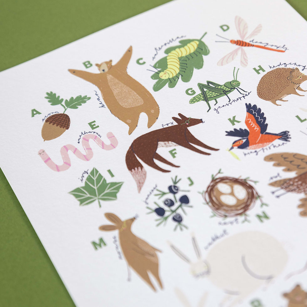 Thumbnail: Woodland Alphabet Art Print